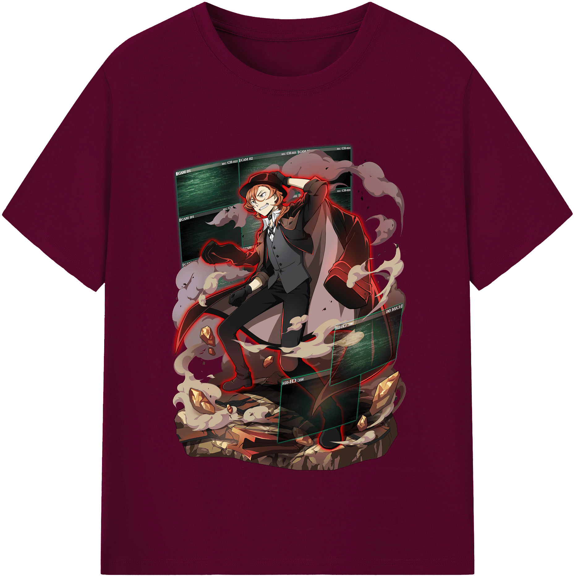 （画像用） 文豪ストレイドッグス Bungo Stray Dogs レディースカジュアルプリントTシャツ（綿100％）